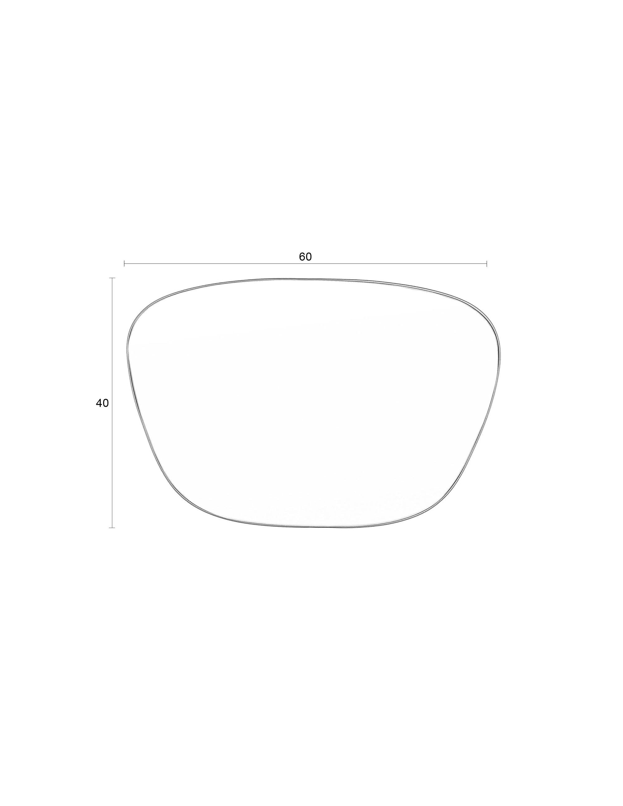 Lina Organic Black Wall Mirror